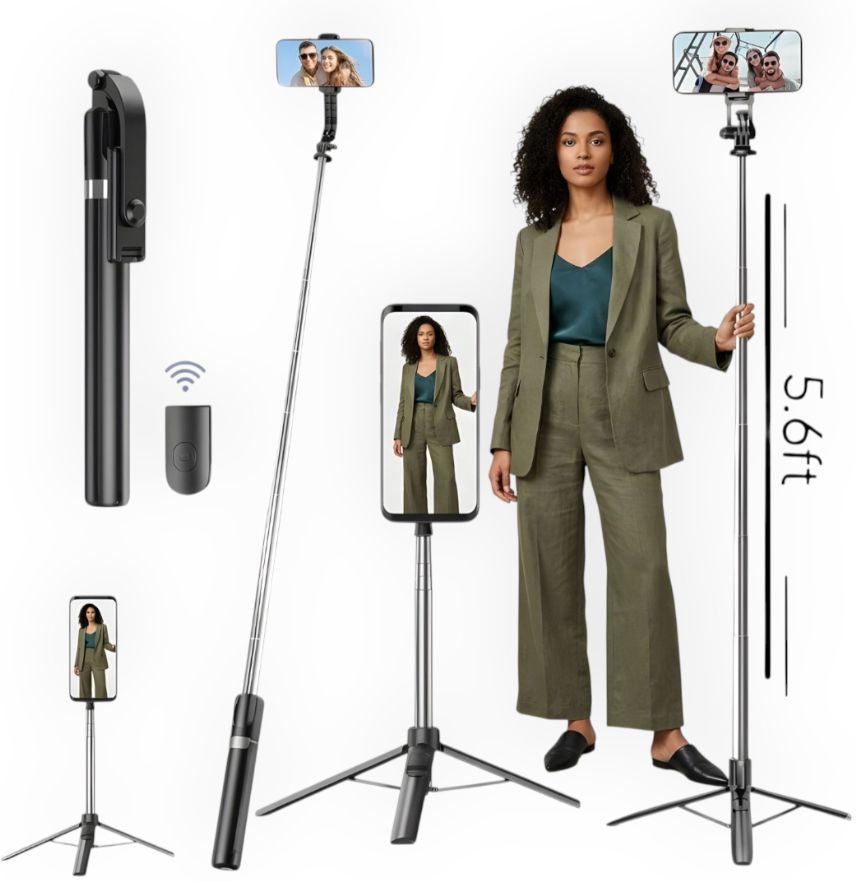 AIZINA Extra Long Selfie Stick 170cm Portable Tripod with Bluetooth Remote_PS Bluetooth Selfie Stick-picture-18