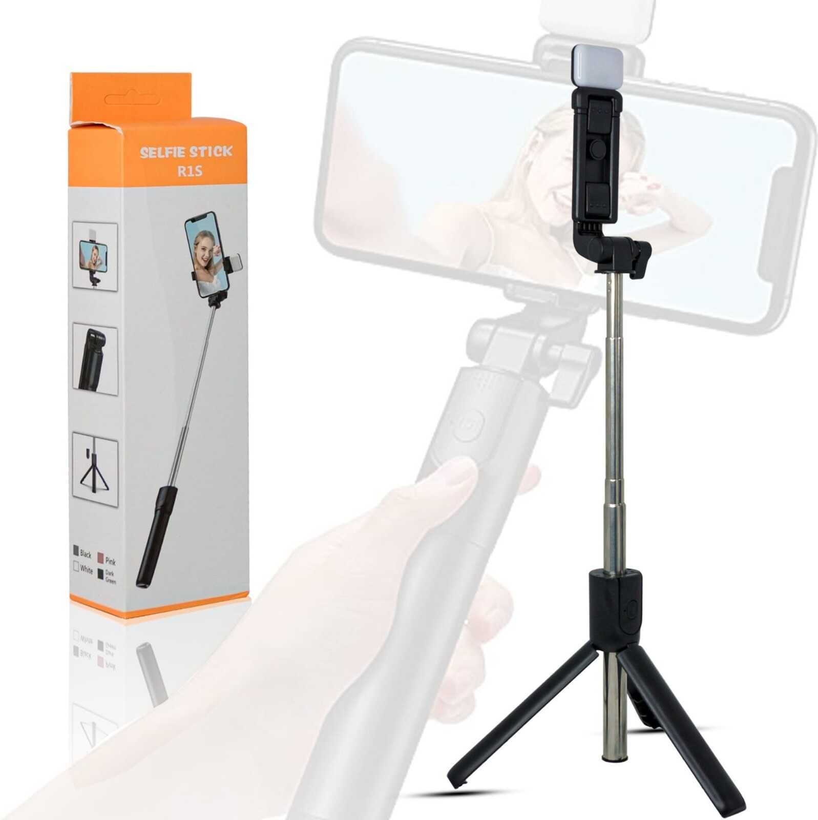TRIPELEG 3 in 1 Selfie Stick Tripod Monopod with Bluetooth Remote and LED Fill Light Tripod, Monopod-image-14