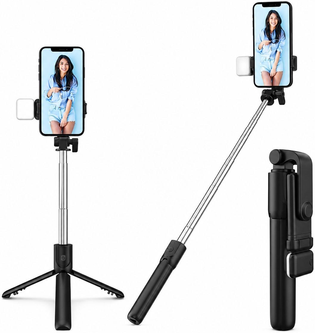 Divaura Selfie Stick Tripod with Light & Phone Stand Wireless Remote Compatible mobile Phone Bluetooth Selfie Stick-image-11