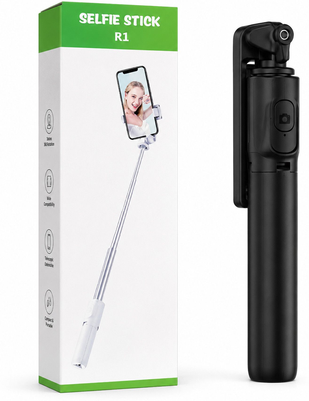 Mobilezone Bluetooth Selfie Stick with Wireless Remote for Android & iPhone Bluetooth Selfie Stick-image-37