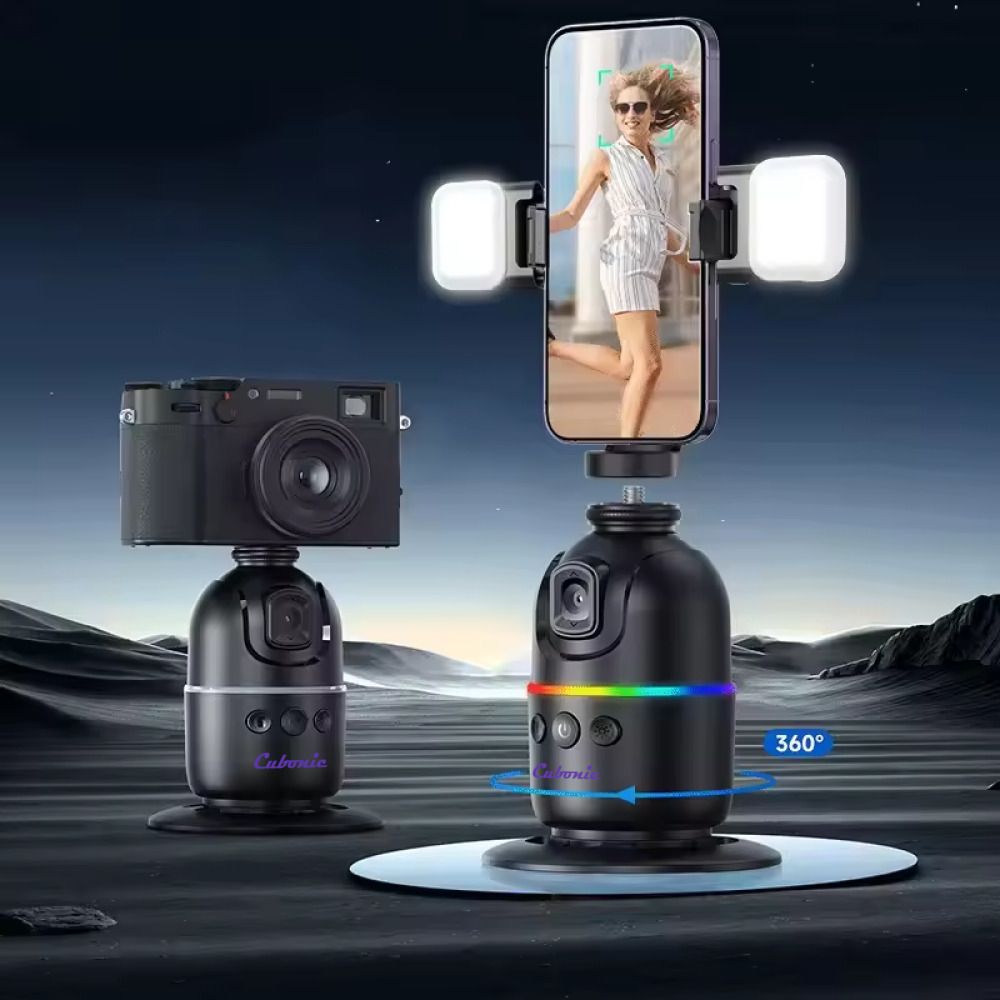 Cubonic SnapNMove AI 360° Auto Face Tracking Stand with Compact Smart Design, Hand Free Selfie & A Pair Of Fill Light Bluetooth Selfie Stick-image-42