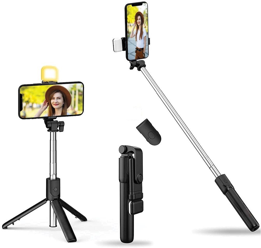 Soopii 3-in-1 Bluetooth Selfie Stick with Tripod & Wireless Remote | Extendable & Foldable Stand with Rechargeable LED Light, Ideal for Vlogging, Live Streaming & Photography iPhone/Android Compatible Bluetooth Selfie Stick-picture-12