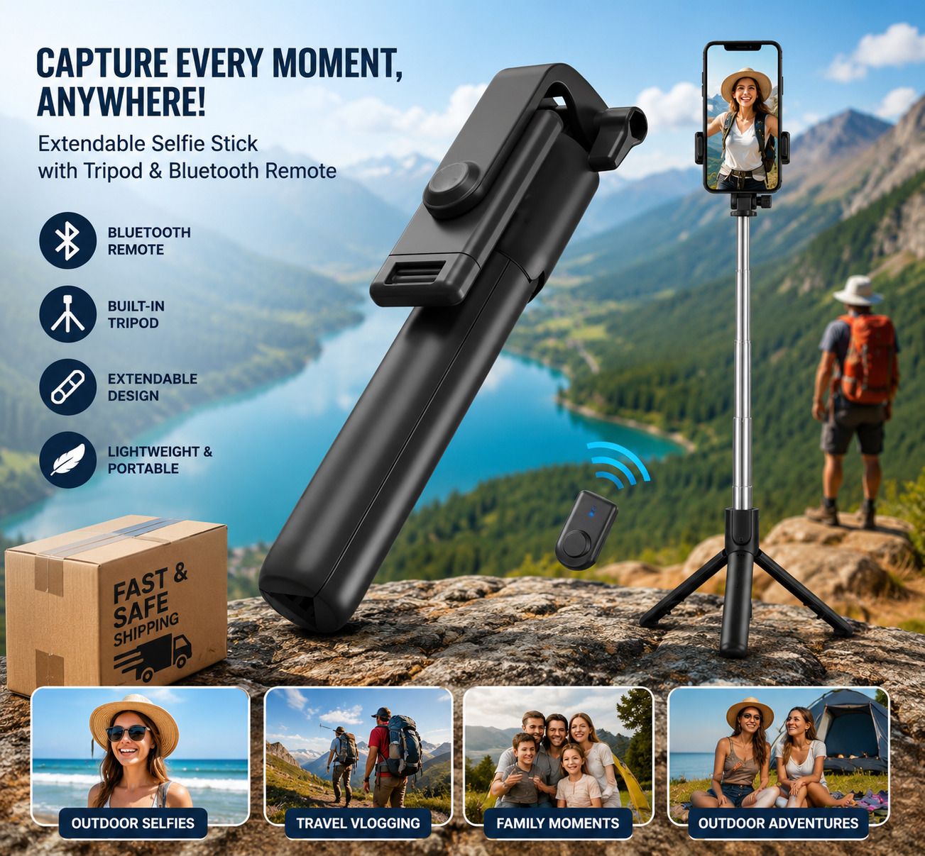 SHAYLINK Bluetooth Selfie Stick-image-41