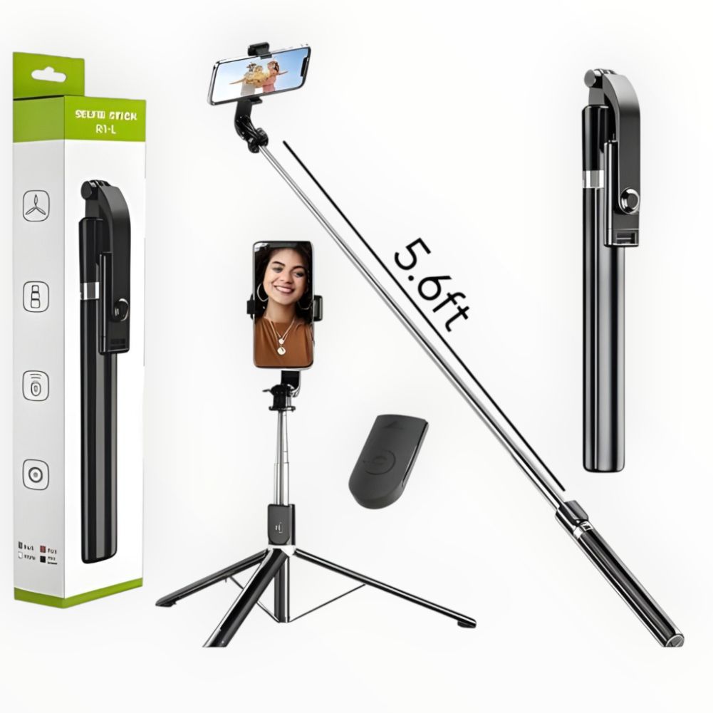 AIZINA Value Selfie Stick 170cm Long with Stable Tripod & Bluetooth Remote_HN Bluetooth Selfie Stick-image-19