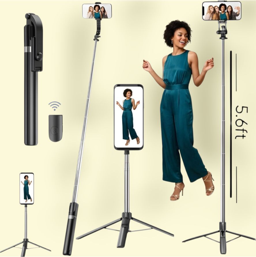 AIZINA Value Selfie Stick 170cm Long with Stable Tripod & Bluetooth Remote_EM Bluetooth Selfie Stick-picture-19