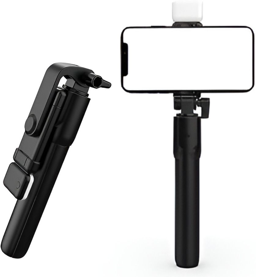 MAK R1S-L 360° Phone Stand Head, Rechargeable LED, Vlogging / Photography, Hidden Tripod Stand Bluetooth Selfie Stick-picture-21