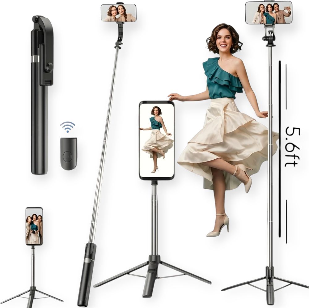 AIZINA Extra Long Selfie Stick Portable Tripod with Bluetooth Remote Control_BX Bluetooth Selfie Stick-picture-25
