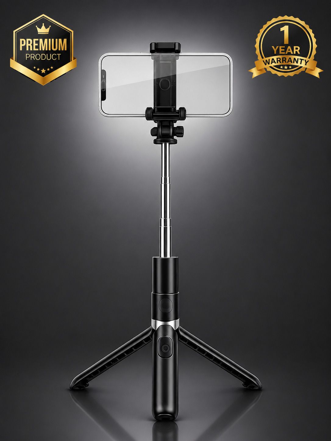 COREGENIX Bluetooth Selfie Stick Tripod with Wireless Remote & LED Fill Light | Extendable Mobile Stand | 360° Rotatable Phone Holder | Compatible with Android & iPhone Bluetooth Selfie Stick-image-45