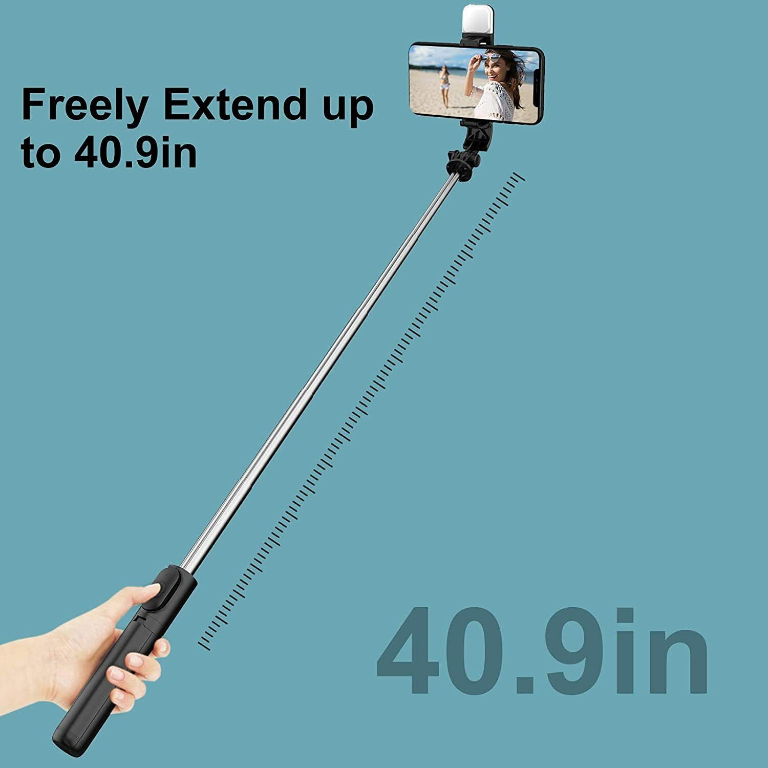 SOJUBA Extendable Selfie Stick with Fill Light Monopod, Tripod, Tripod Kit, Tripod Bracket-image-30