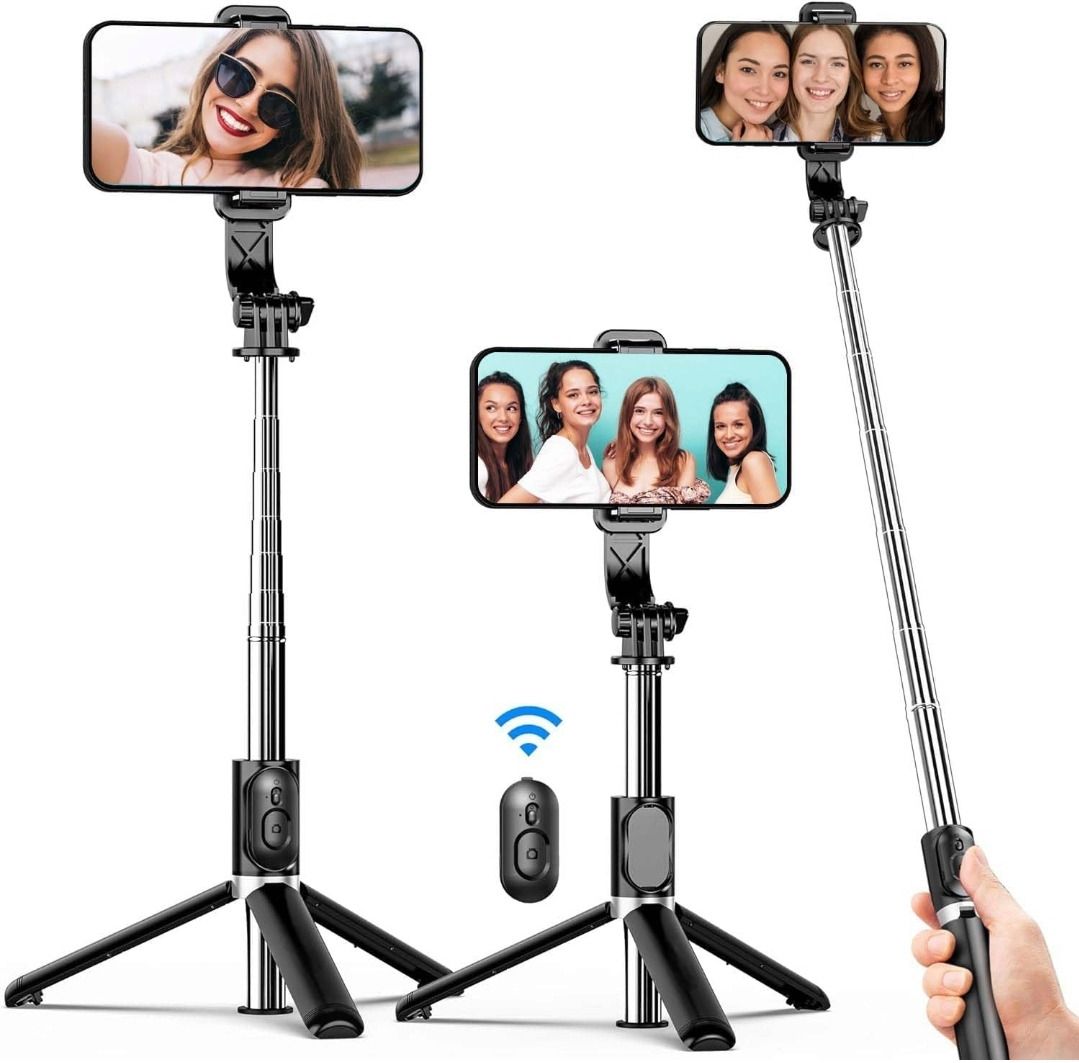 Liwook R1 Bluetooth Selfie Stick with Remote, 3-in-1 Multifunctional Selfie Stick, Tripod, Monopod Stand & Mobile Stand Compatible with All Mobile Phones Bluetooth Selfie Stick-picture-11