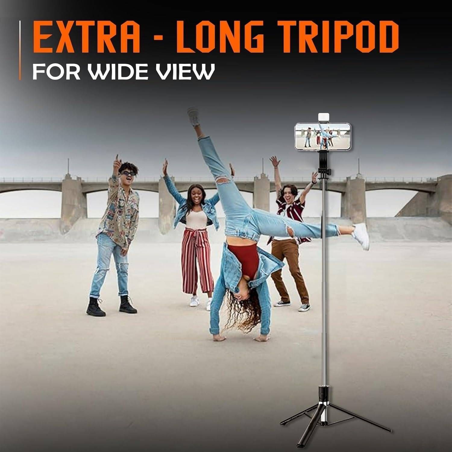 Royallexportt Bluetooth Selfie Stick Big Size 170 cm | Mobile Selfie Stick Tripod Stand | Phone Stick, Selfie Stand & Mobile Stand for Reels | Adjustable Holder for Android & iPhone Bluetooth Selfie Stick-image-35