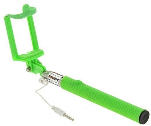 Sharp beak Selfie Stick for Mobile Phone for clicking Photos & Making Video with Attached AUX Cable | for Android Mobile Phones - green Cable Selfie Stick-image-37