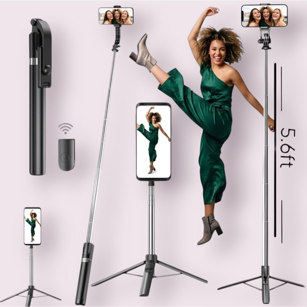 URBANHUDA 170cm Ultra Extendable Selfie Stick Tripod Stand & Detachable Remote_ZT Bluetooth Selfie Stick-image-18