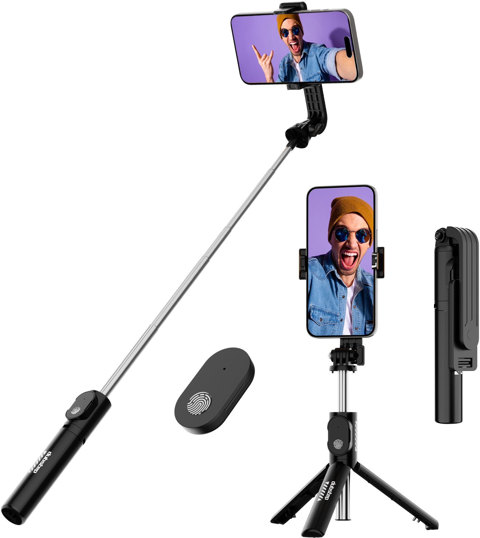 Dubstep Flickstick Smart Selfie Stick with 360 Degree Rotation Bluetooth Selfie Stick