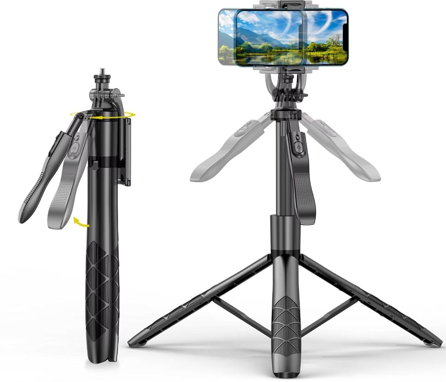 EXPERTRONICS 61-Inch Extendable Selfie Stick Tripod with Wireless Remote & Holder – Lightweight, Adjustable, Compatible with & Android for Travel, Vlogging, and Photography Bluetooth Selfie Stick-image-17
