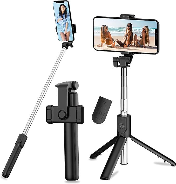 SKGadgetHub Selfie Stick Tripod Light Weight, 28 inch / 70CM Reinforced Tripod for Mobile Phone, Multi-Functional Bluetooth 3in1 Long Selfie Stick for Travel,Vlogging,Compatible with iPhone and All Smartphones Bluetooth Selfie Stick-image-41