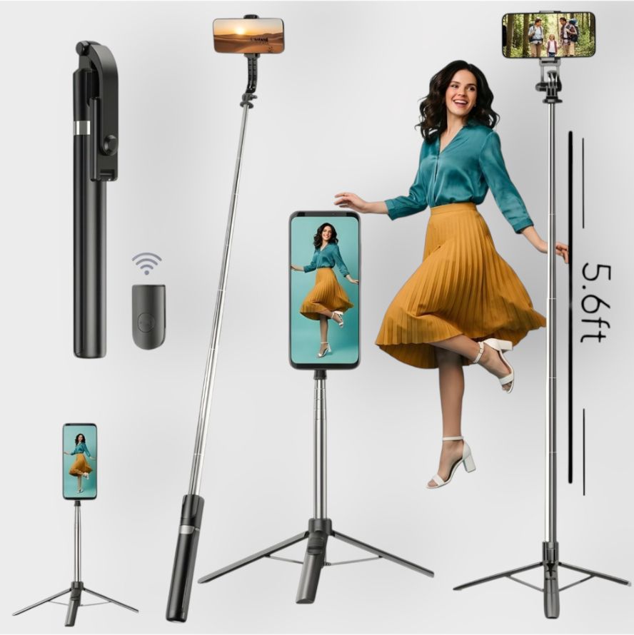 HouseOfCommon Ultra Wide Selfie Stick Extendable Tripod Detachable Wireless Remote_GU Bluetooth Selfie Stick-picture-35