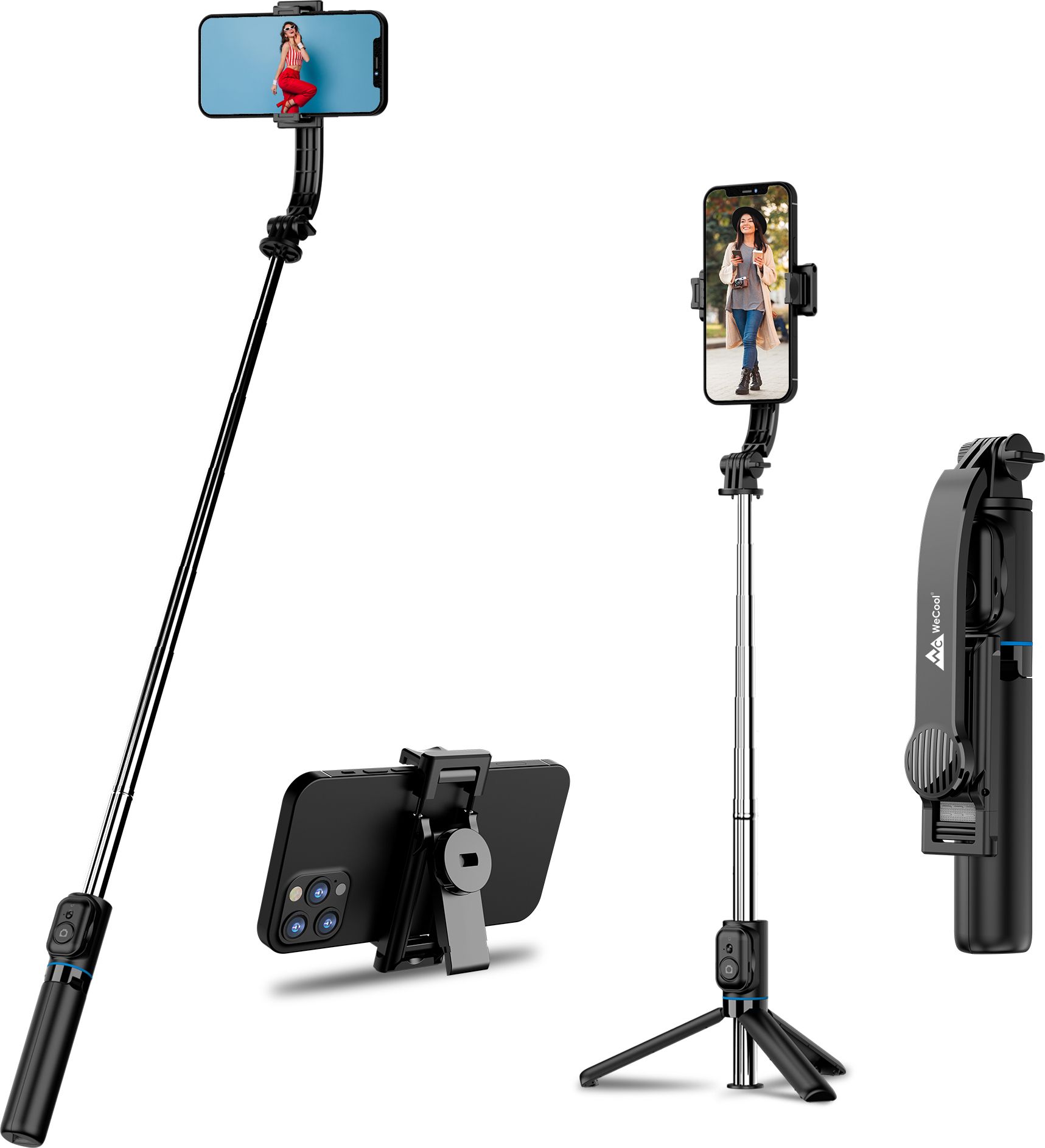 WeCool S2 Selfie Stick extendable upto 42in/106cm Bluetooth Selfie Stick-image-18