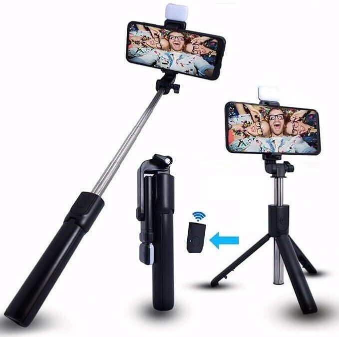 APENTERPRISES R1S Selfie stick with flash Bluetooth Selfie Stick-image-5