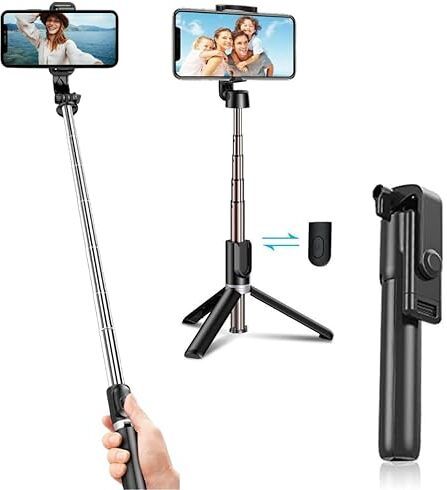 BOOM Bluetooth Selfie Stick with Tripod Stand, Wireless Remote, Adjustable Phone Holder, Lightweight & Portable for All Smartphones Bluetooth Selfie Stick-image-30