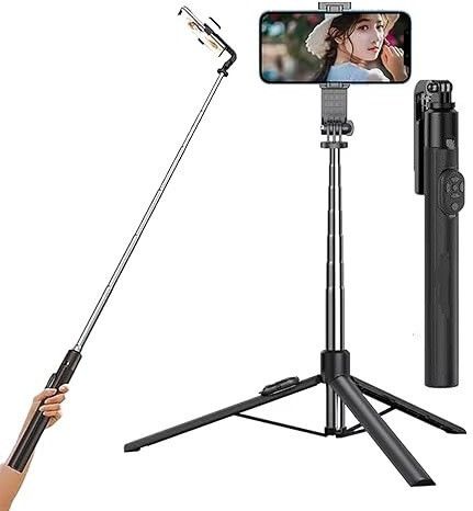 Sconzi Y17 (170 Cm) Long Selfie stick with Detachable Bluetooth Remote Bluetooth Selfie Stick-image-4