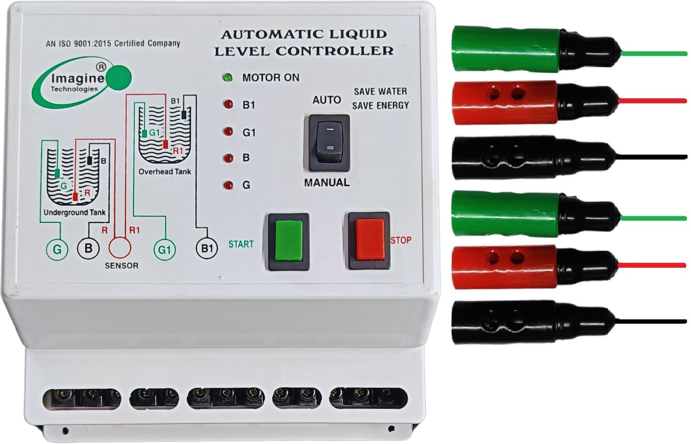 Imagine Technologies Fully Automatic Water level Controller And Indicator With Sensor 1 year Warranty Wired Sensor Security System-image-37