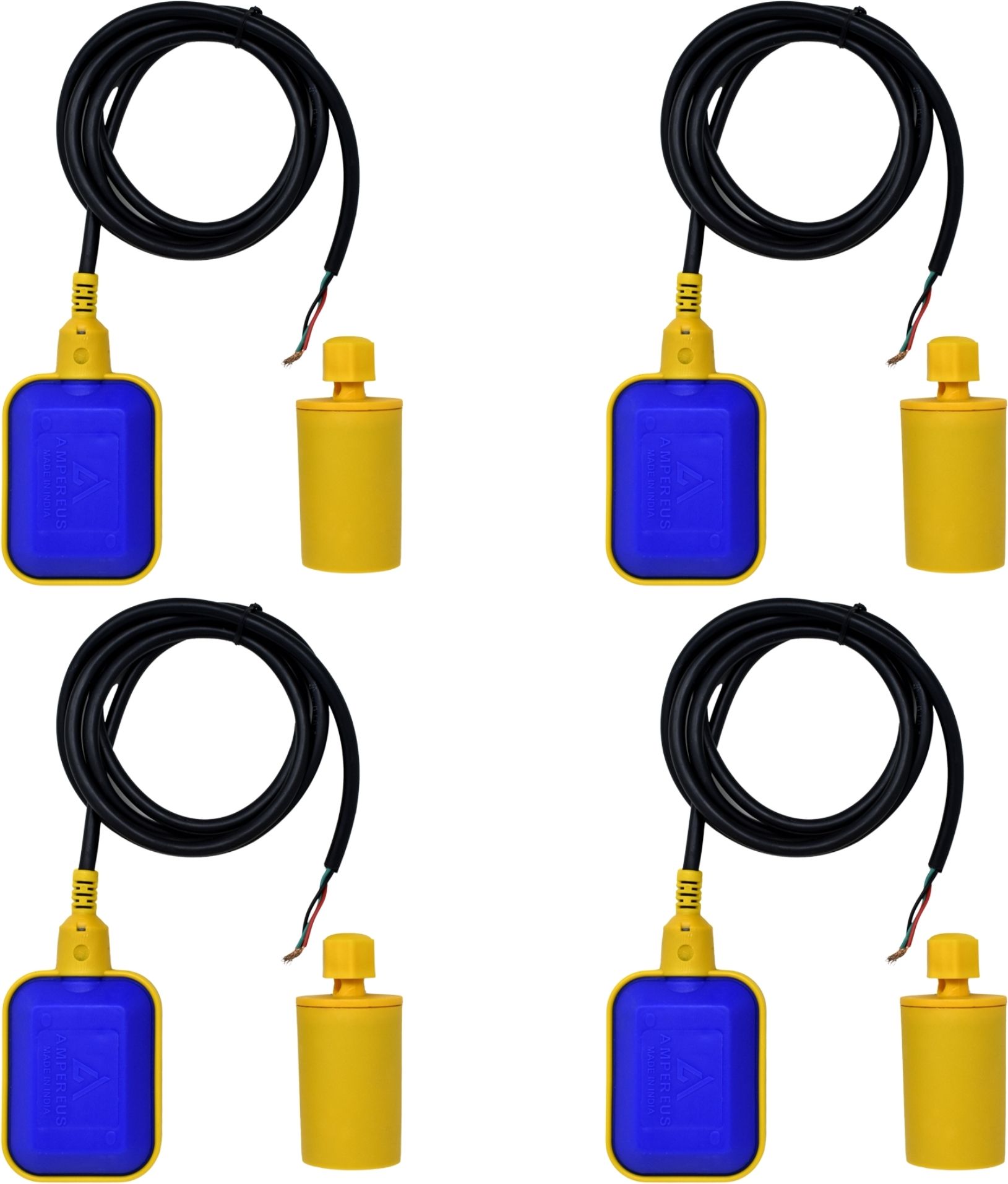 AMPEREUS Float Switch for Accurate Tank Water Level Sensor with 3 Meter Wire (Pack of 4) Wired Sensor Security System-image-41