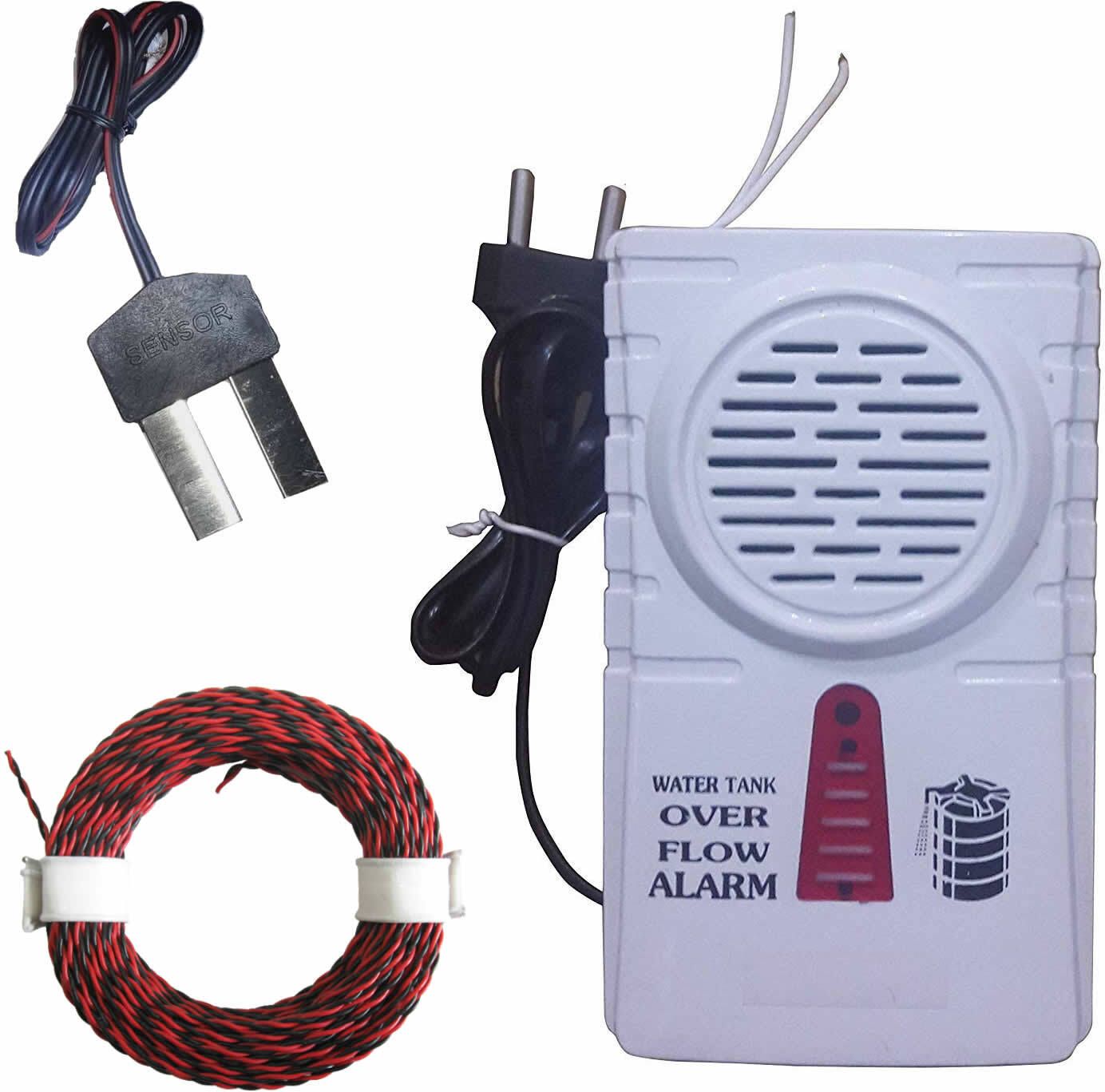 iWin New Water Tank Overflow Alarm with High Quality Overflow Voice Sound With 15mtr connecting wire 01 Wired Sensor Security System