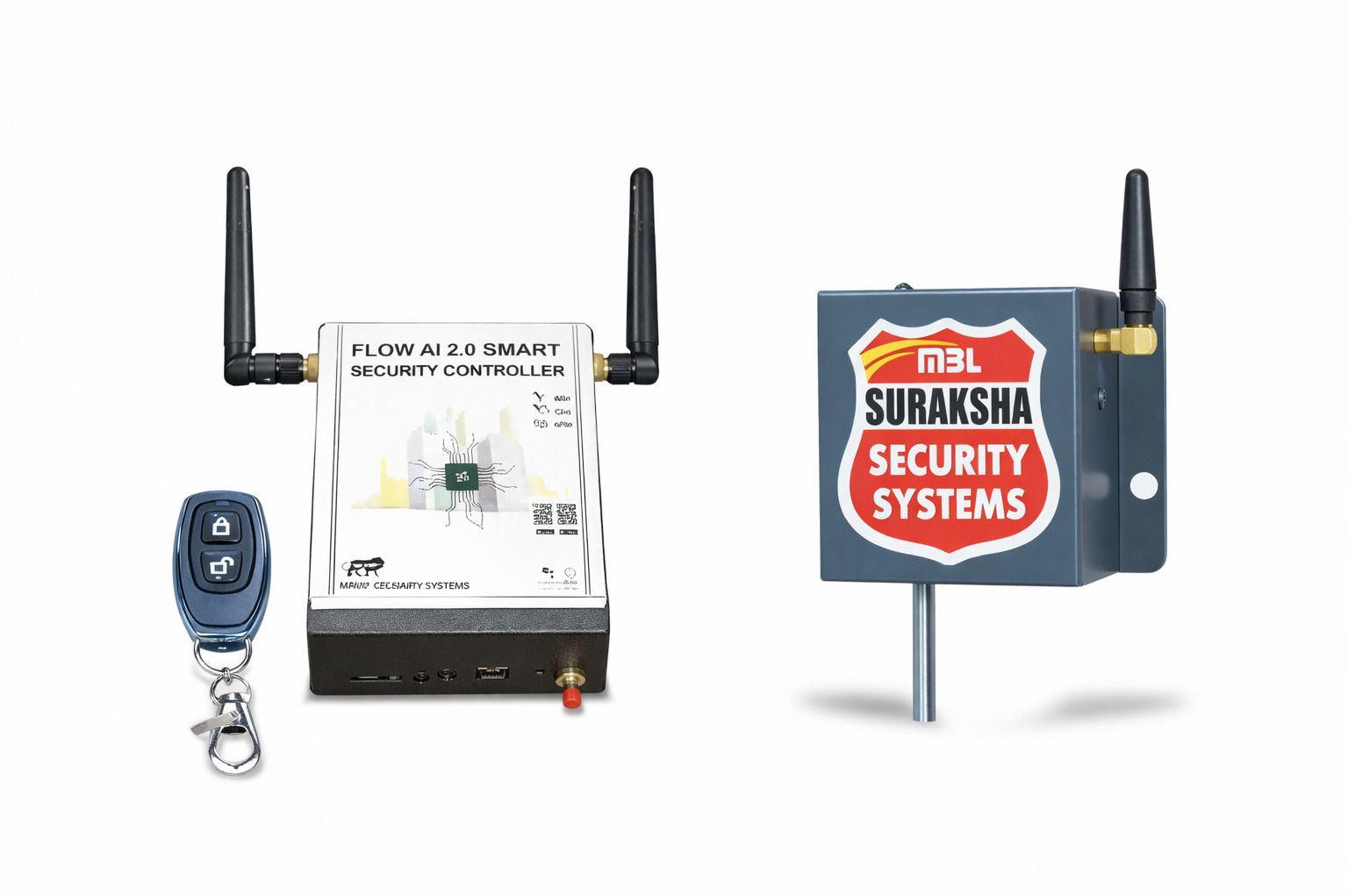 Suraksha Security Systems FLOW AI 2.0 Smart Security Alarm System with Shutter Attachment Wireless Sensor Security System-image-45