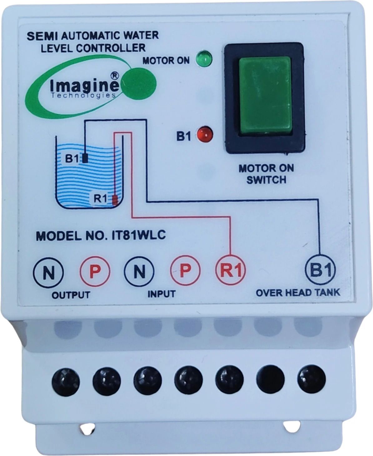 Imagine Technologies Semi Automatic Manually Start and Auto Stop Water Level Controller (IT81WLC) Wired Sensor Security System-image-33