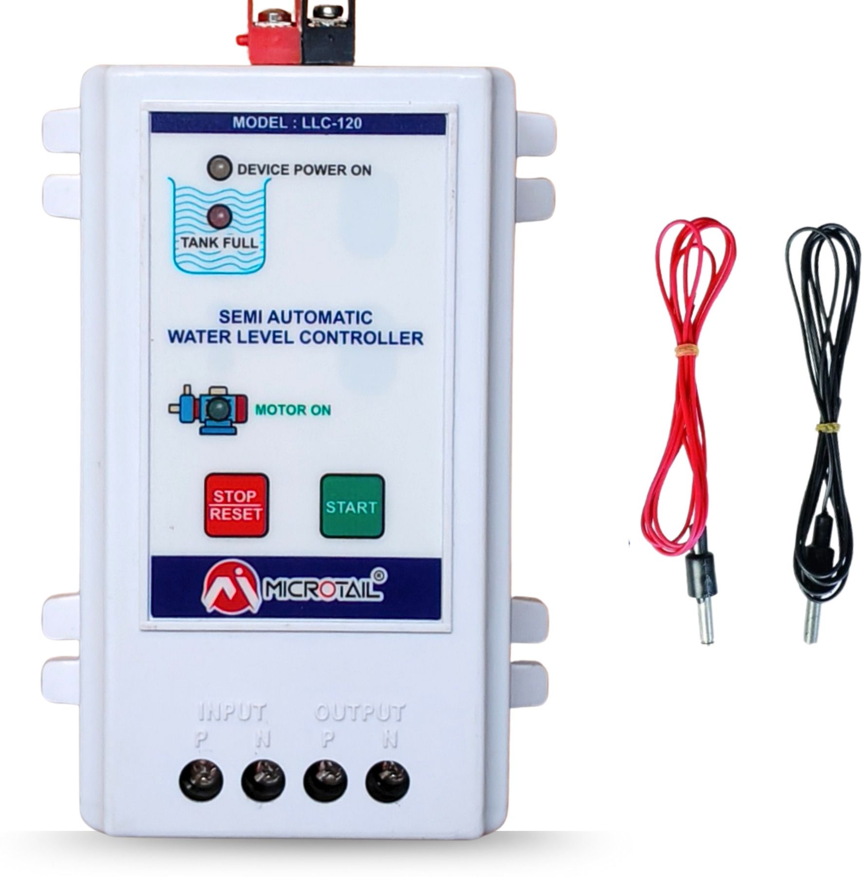 MICROTAIL Water Level Controller, 20A, Wall Mount Plastic Enclosure, 0.5mm Wired Sensor Security System