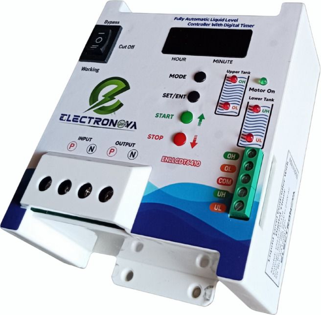 Electronova ENLLCDT6410 Fully Automatic Water Level Controller with Digital Timer Wired Sensor Security System-picture-41