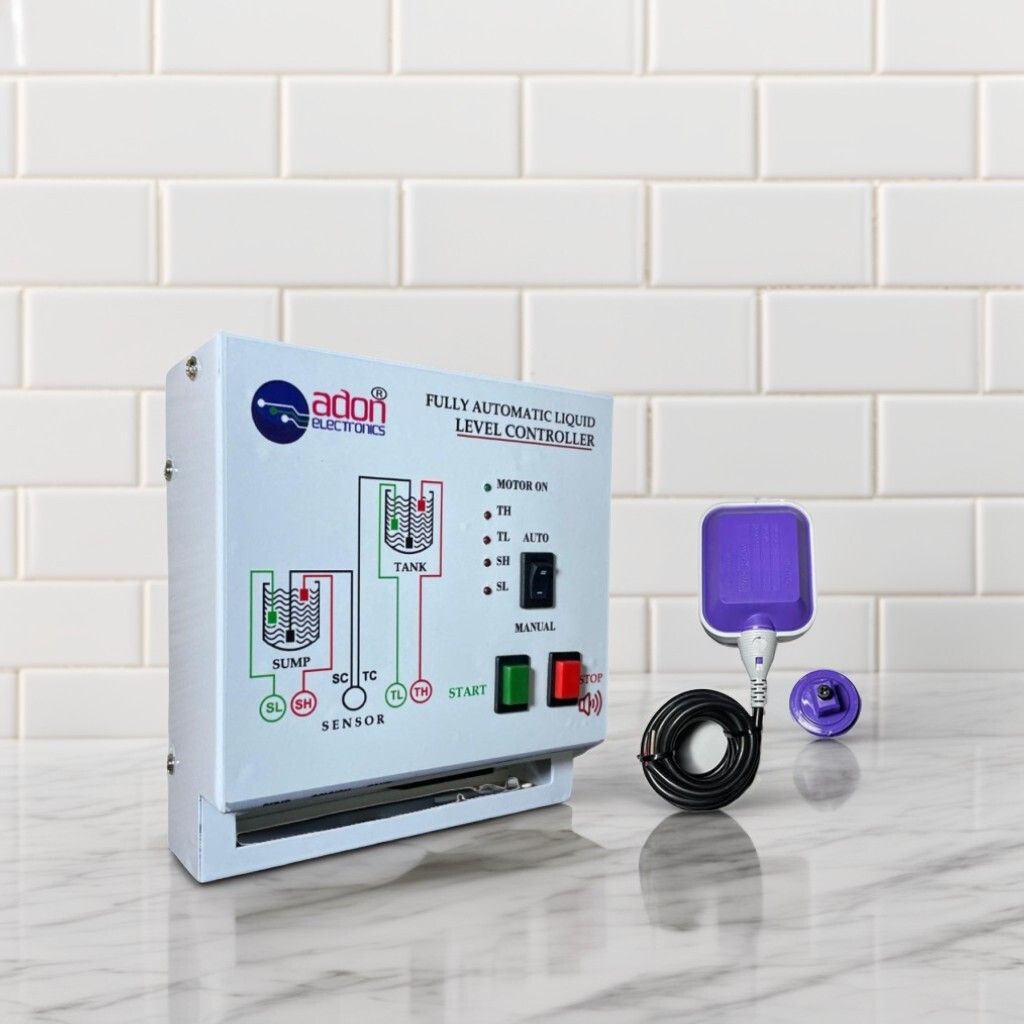 AdonElectronics Automatic Water Level Controller With Float Sensor & Alarm Features (Mono,1Ph) Wired Sensor Security System-image-23