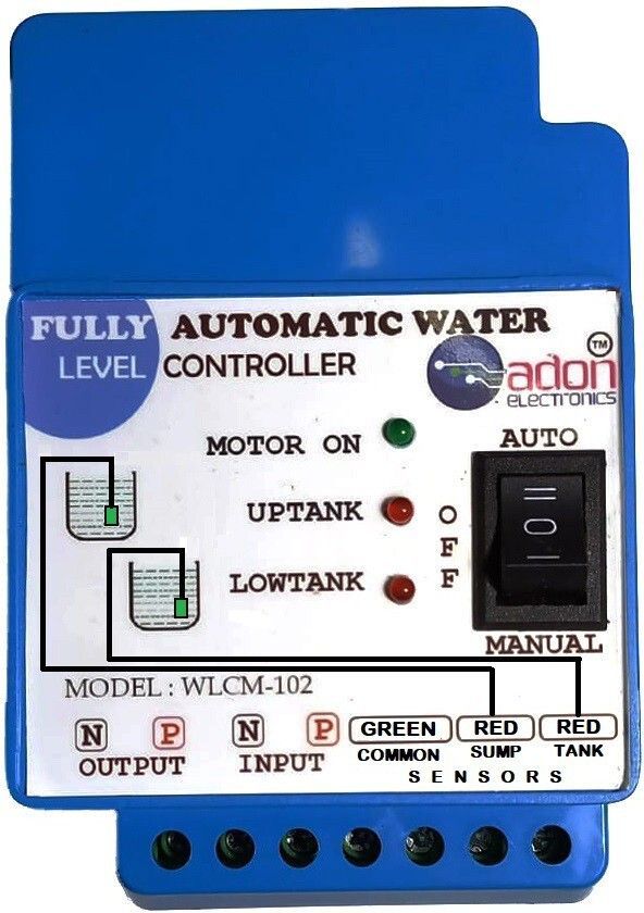 AdonElectronics Fully Automatic Water Level Controller With Float Sensors || For Both Tank || Wired Sensor Security System-picture-10
