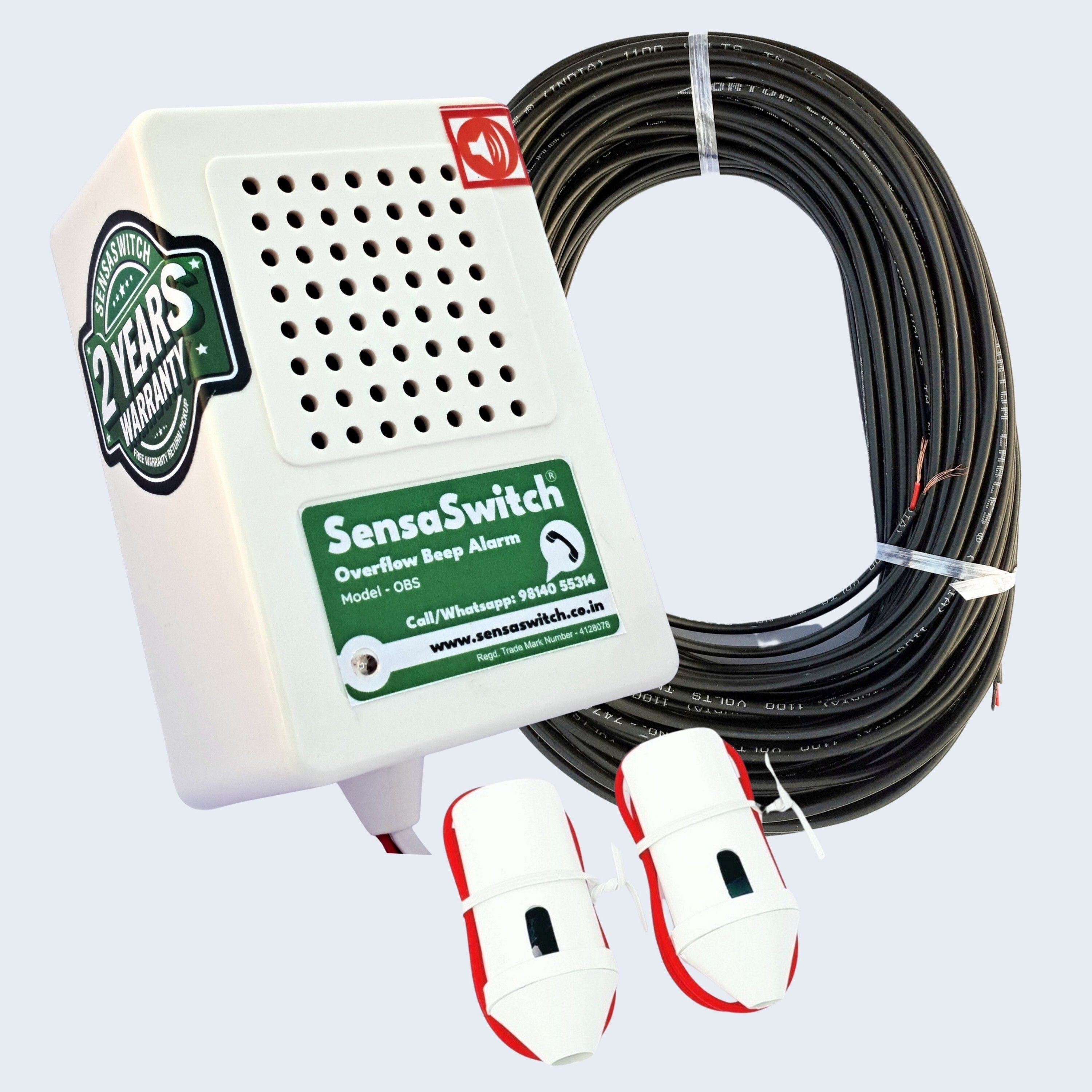 SensaSwitch Water Tank Overflow Beep Alarm With Signal Wire Package PSP-OBS-2YR-CO Wired Sensor Security System-image-43