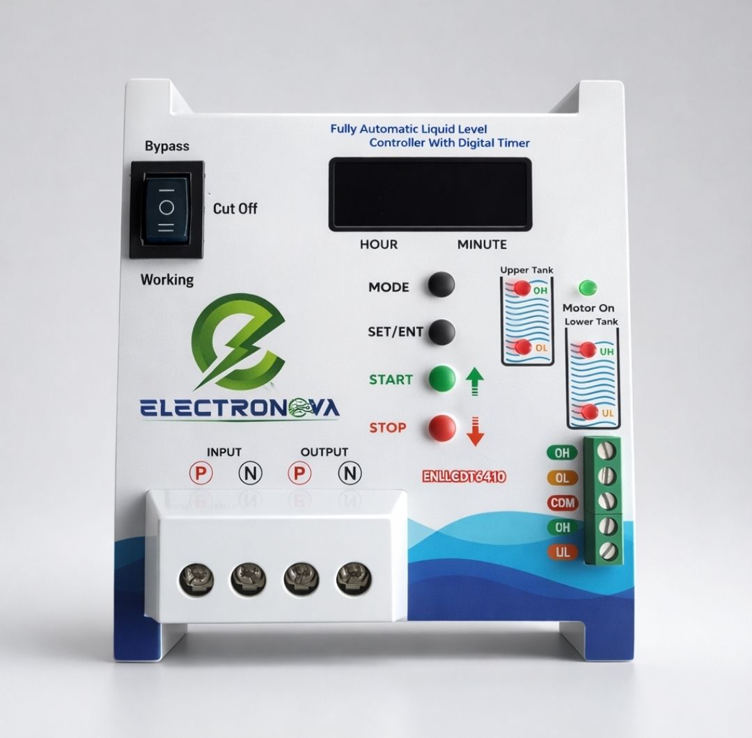 Electronova ENLLCDT6410 Automatic Water Level Controller | Dual Tank | Single phase Wired Sensor Security System-picture-41
