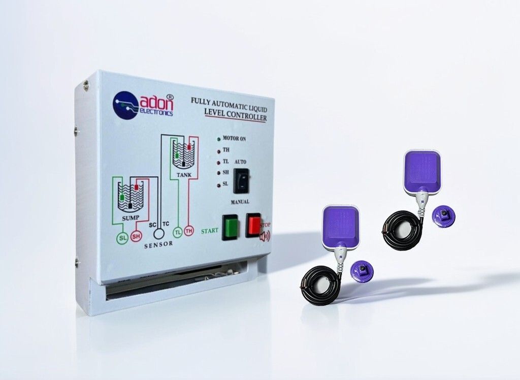 AdonElectronics Water Level Controller with 2 Float Sensors for Up & Down Tank(Monoblock,1Phase) Wired Sensor Security System-picture-40