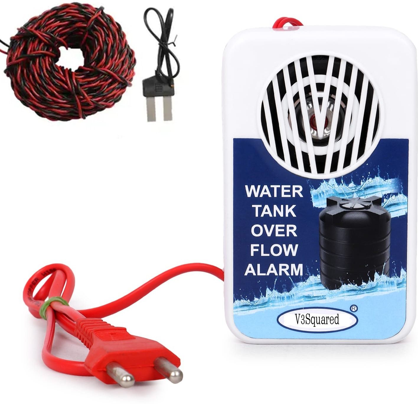 V3Squared Water Tank Overflow Alarm with 15 Meter wire and Sensor Wired Sensor Security System-picture-33