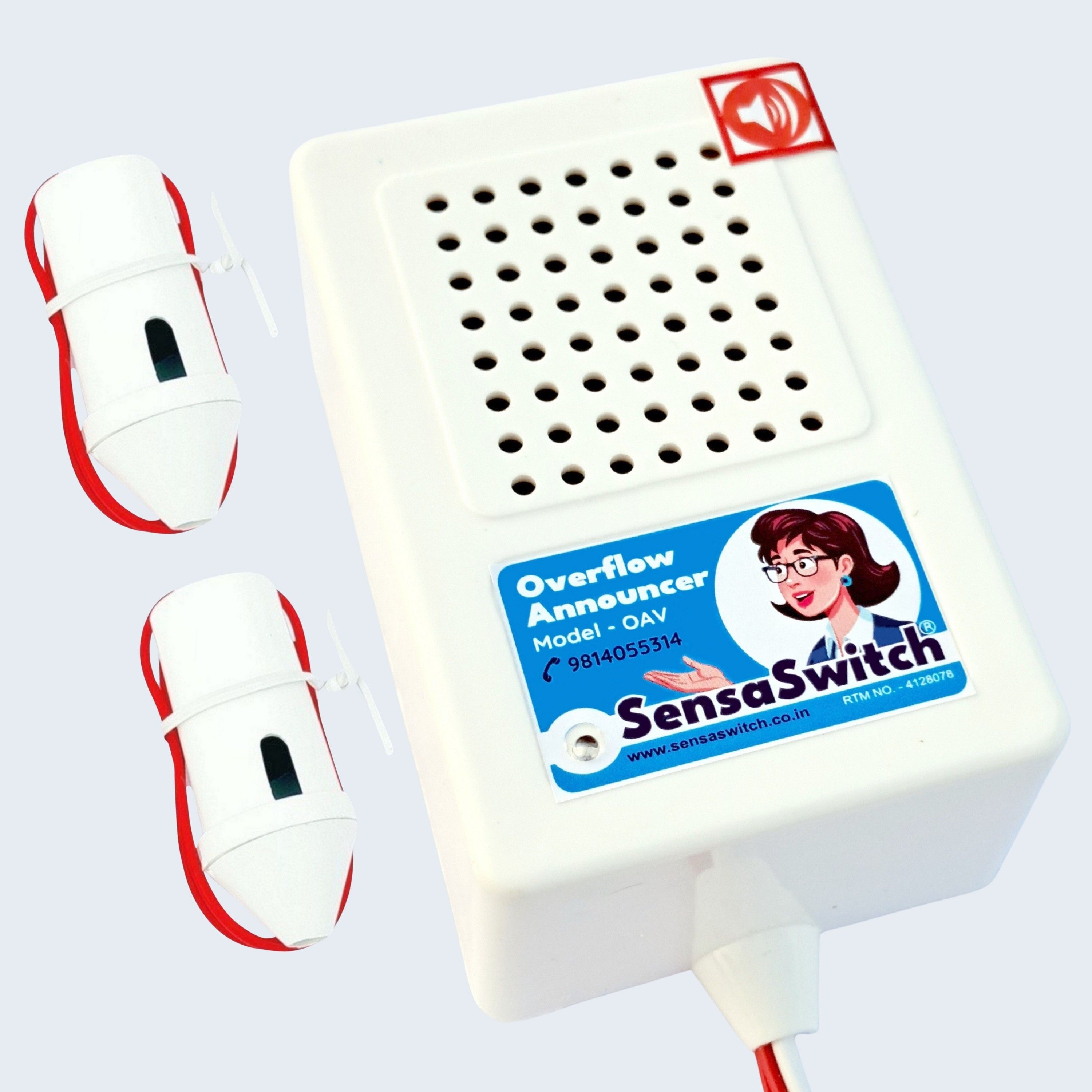 SensaSwitch Water Tank Overflow Announcement Alarm Model-OAV(Voice) With Water Sensor Wired Sensor Security System-image-9