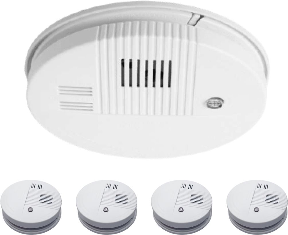 Geld Tech Smoke Alarms Sensor |fire-detecting sensor | Pack of 5 Wired Sensor Security System-image-25