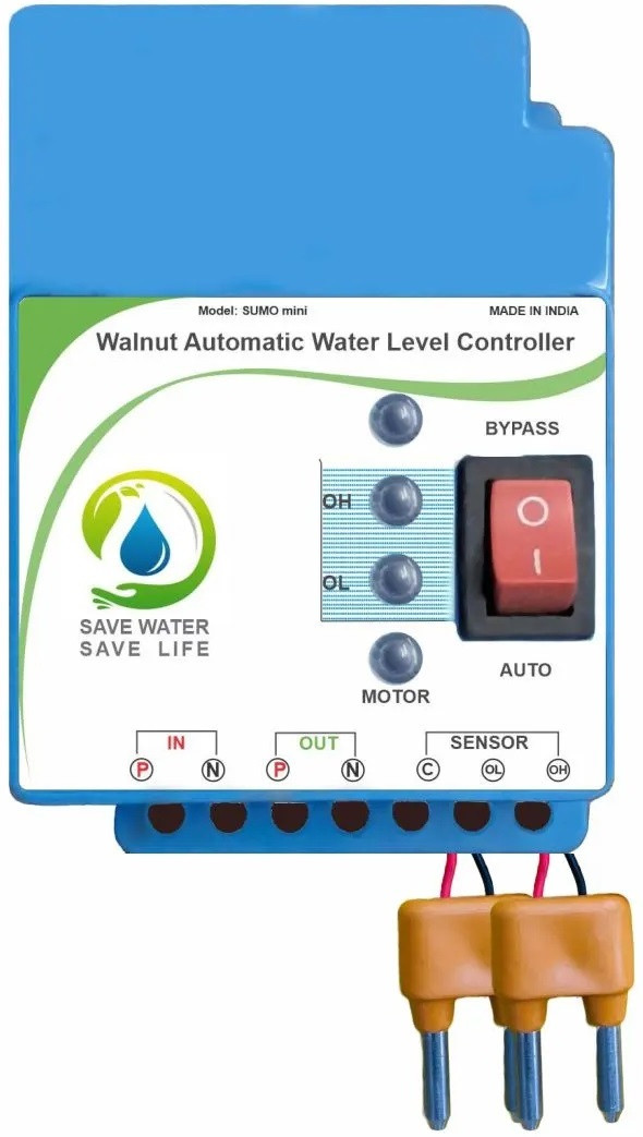 Walnut Innovations Automatic Water Level Controller for Overhead tank (Mono Block Pump Sets ) Wired Sensor Security System image 1