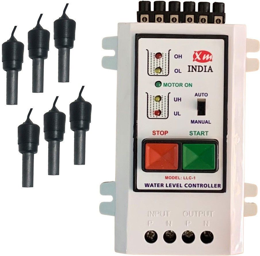 XM-INDIA Water level controller with Semi Auto Mode Function (Manual On-Auto Off) and 6 Carbon Sensors Wired Sensor Security System-picture-16