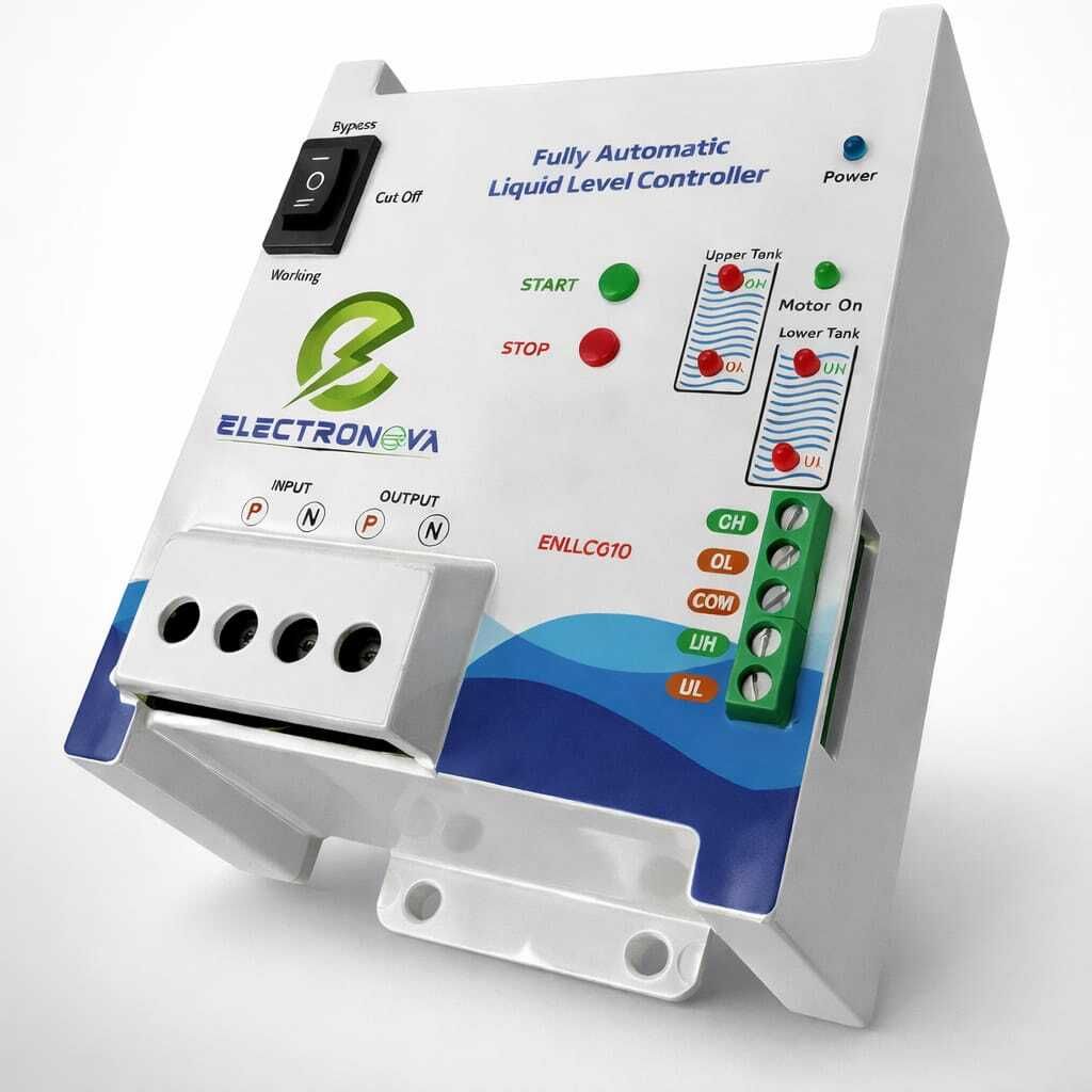 Electronova ENLLC610 Automatic Water Level Controller | Dual Tank | Single phase Wired Sensor Security System-picture-48