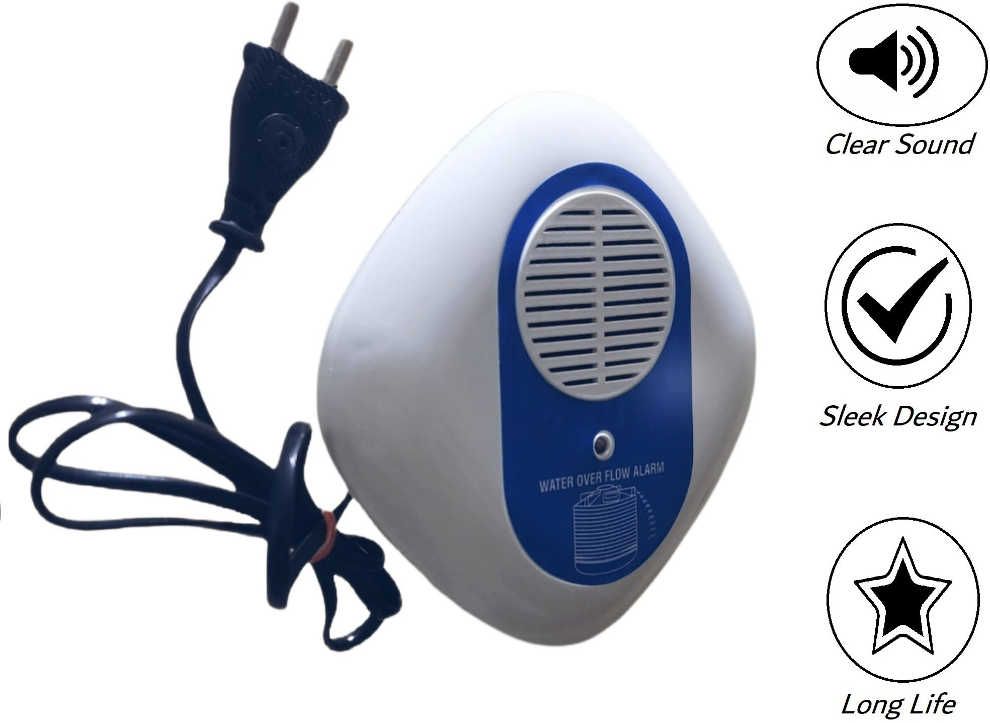 Rosario Plastic Water Tank Overflow Alert Alarm Sound Wired Sensor Security System image 1
