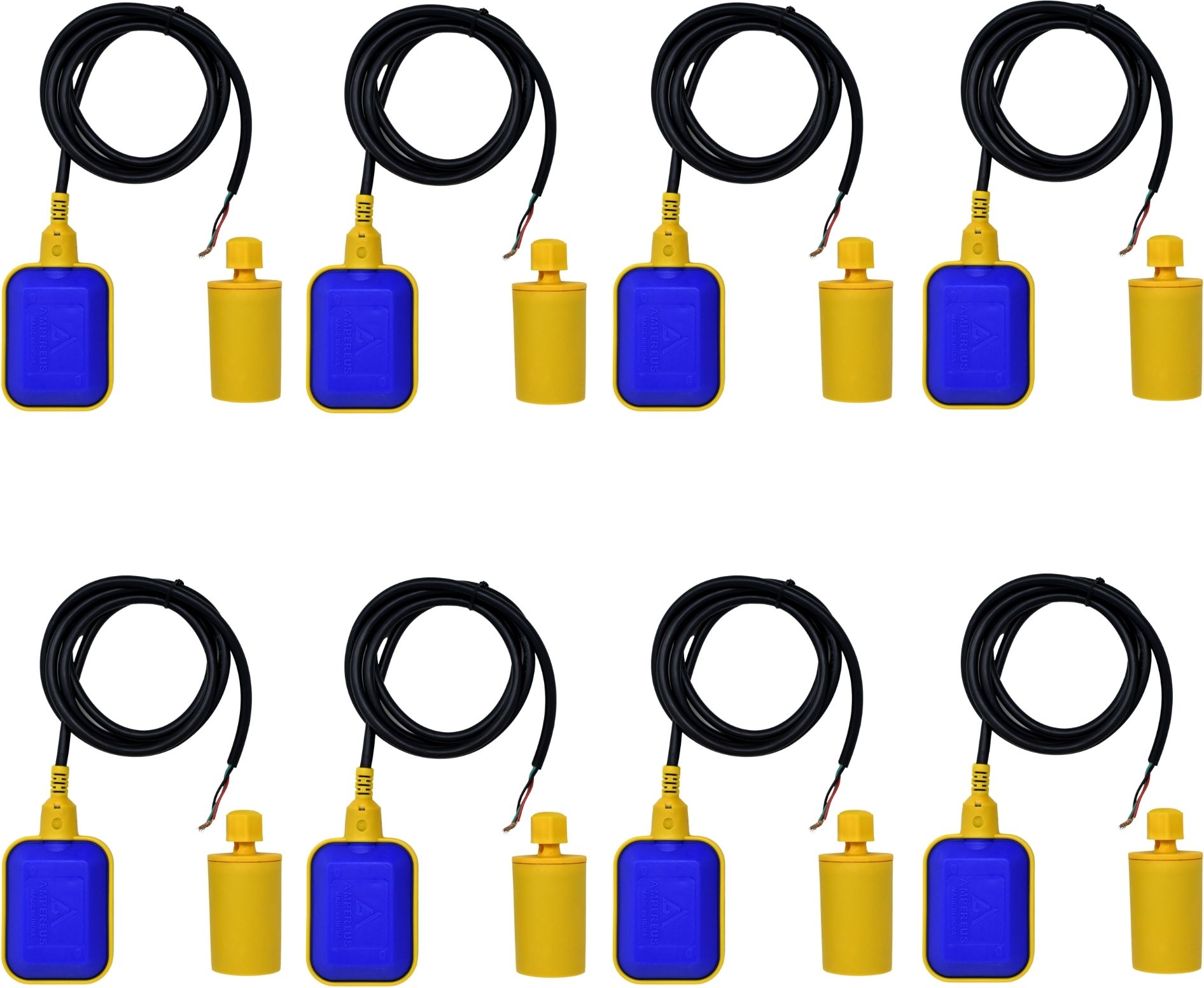 AMPEREUS Float Switch for Accurate Tank Water Level Sensor with 2 Meter Wire (Pack of 8) Wired Sensor Security System-image-40