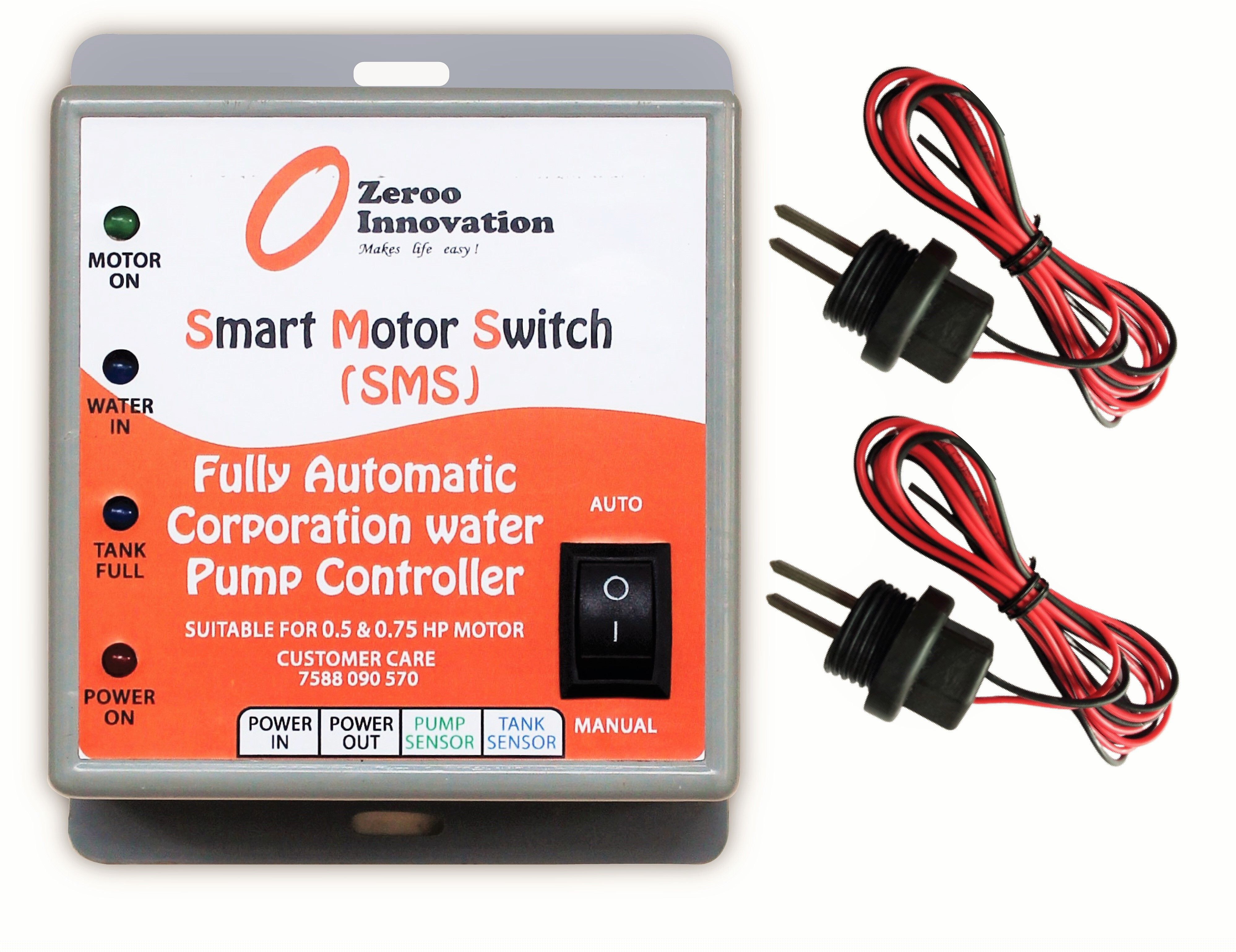 Zeroo Muncipal Corporation Water (Tap Water) Automatic Motor Run/On Controller Wired Sensor Security System-picture-14