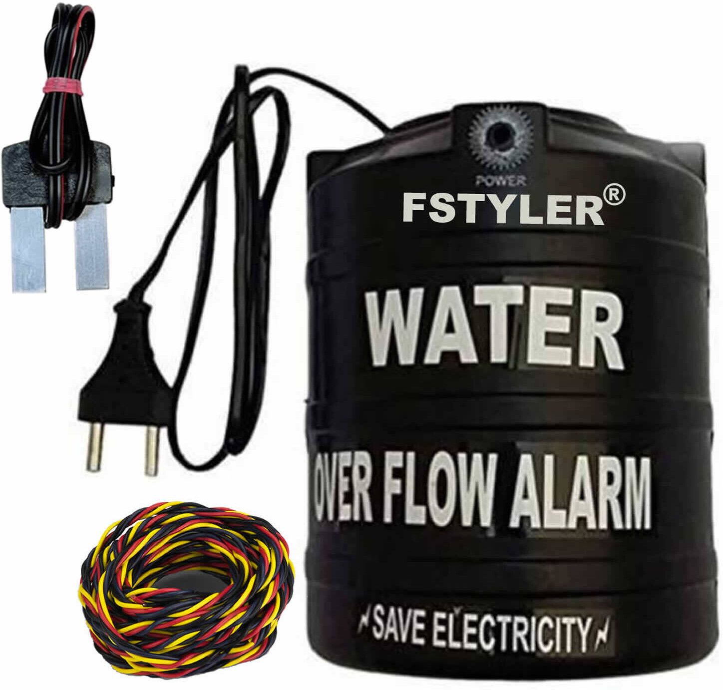 FStyler Advance Pooja Water Tank Overflow Alarm with High Quality Overflow Voice Sound & 15mtr Connecting Wired (Made in India) Wired Sensor Security System-picture-16