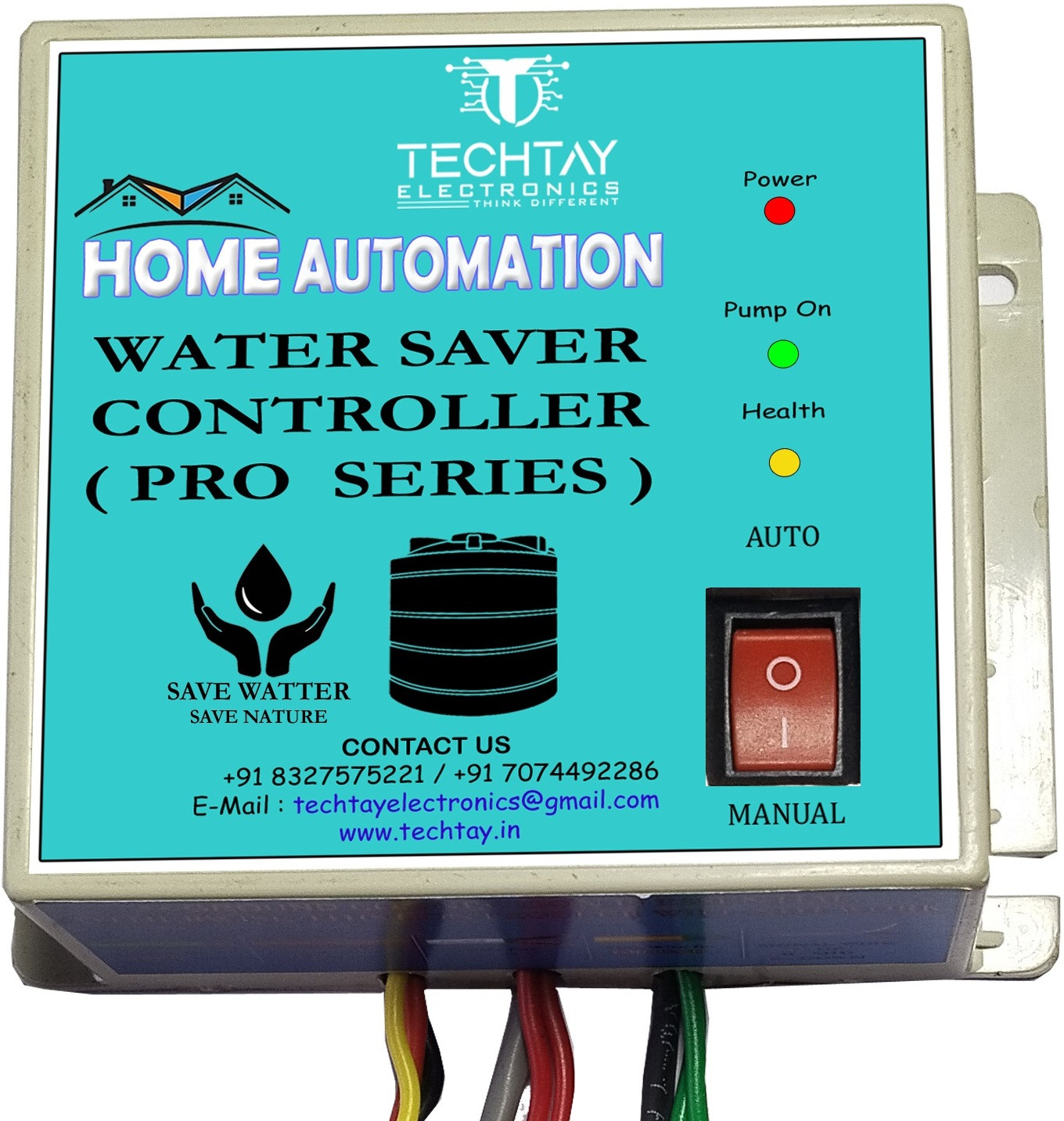 TECHTAY FULLY AUTOMATIC WATER LEVEL CONTROLLER Wired Sensor Security System image 1