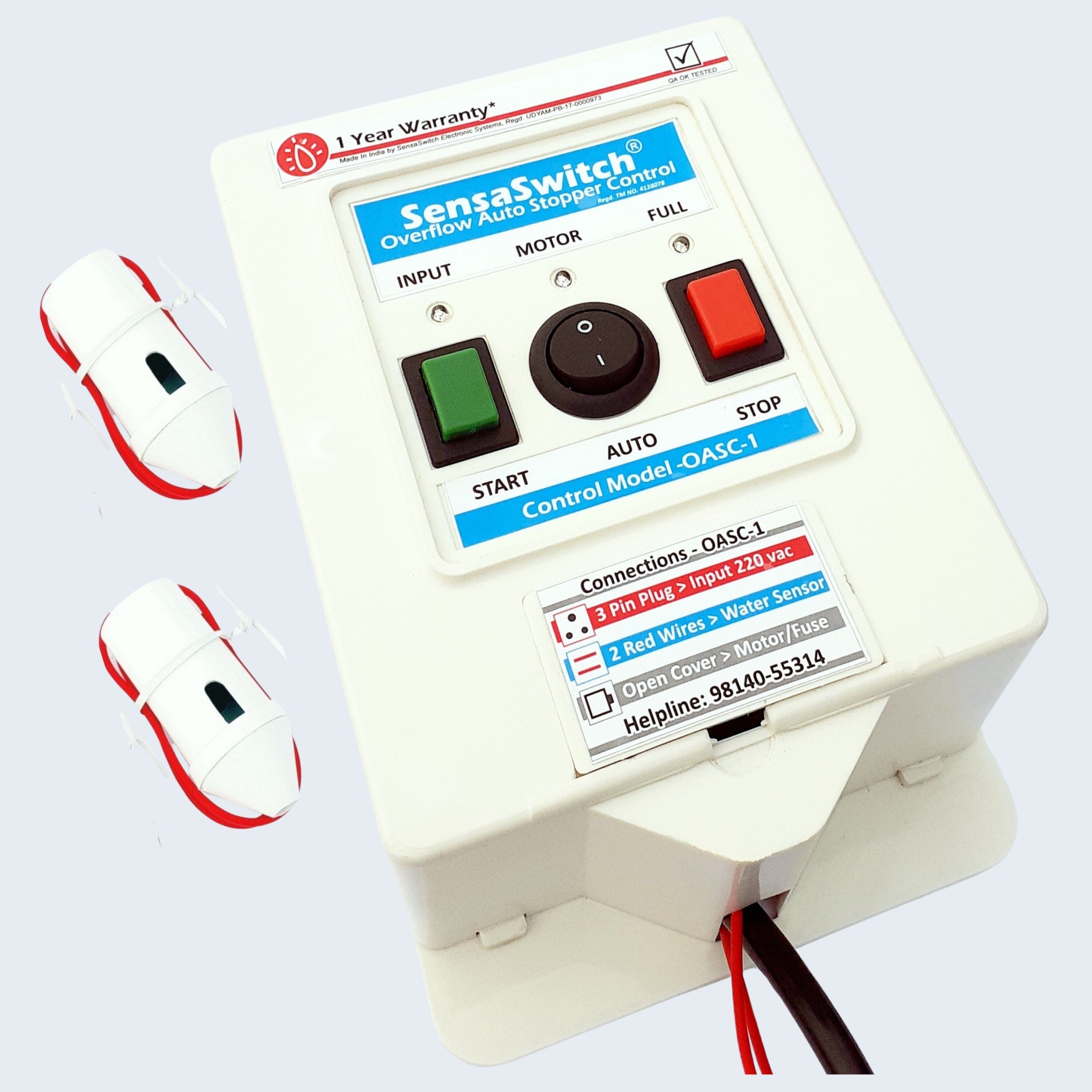 SensaSwitch Automatic Water Tank Overflow Level Control Model-OASC-1 With Water Sensor Wired Sensor Security System-picture-29
