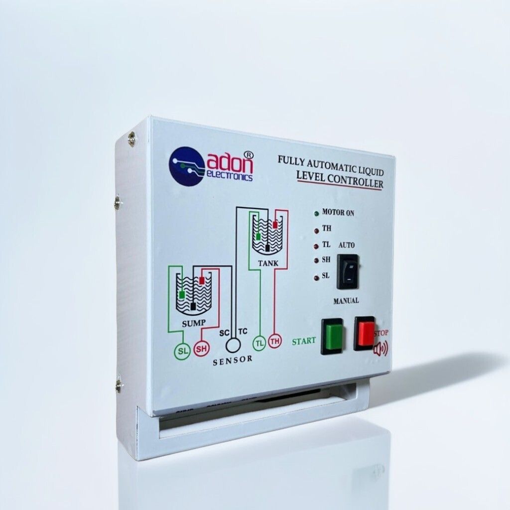 AdonElectronics Fully Automatic Water Level Controller for Monoblock Pump Motor - Load 3hp - Wired Sensor Security System-picture-46